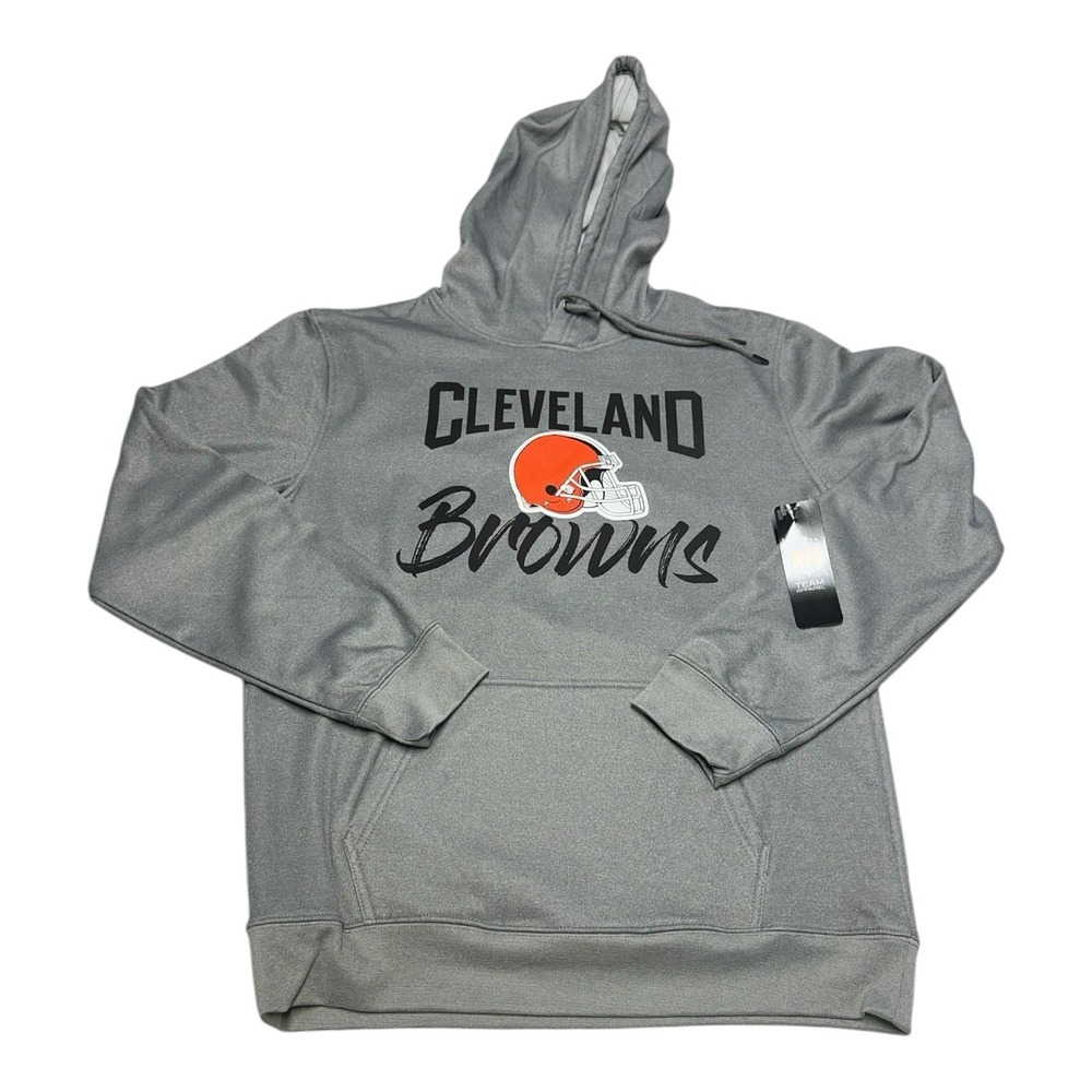 NFL Cleveland Browns‎ Hoodie Mens M Grey Pullover Sweatshirt Football NWT